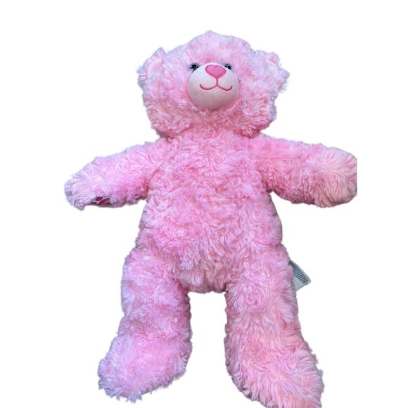 Build A Bear Workshop Teddy Bear Plush 17 in Pink Swirl Heart Nose Blue Eyes BAB - Picture 2 of 8